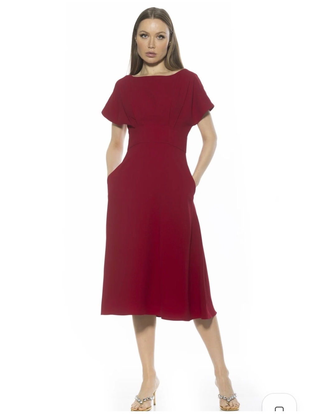 Alexia Admor Lottie Short Sleeve Dolman Dress NWT